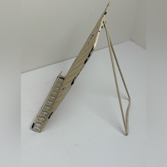 French Country/Shabby Chic  Metal Distressed Book Stand - Picture 9 of 13